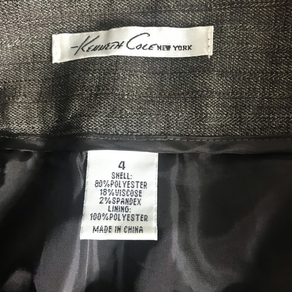 Kenneth Cole Brown Weave Belted LIned Pencil Skirt - Picture 2 of 7